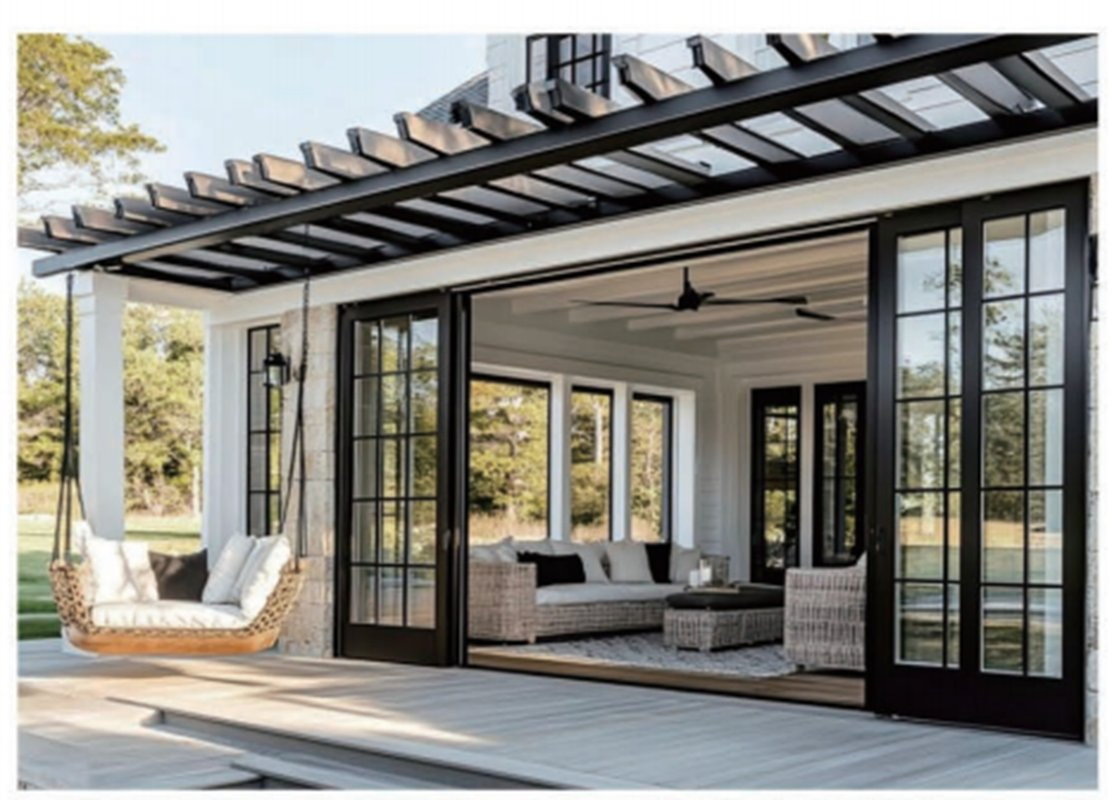 French Style Aluminum Sliding Door with Tempered Glass for Patio Use