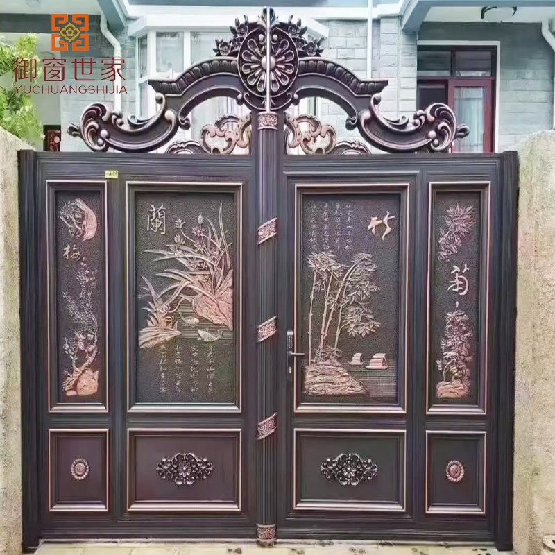 Entrance Security Door Factory Manual Automatic Swing Sliding Garage Aluminum Gate