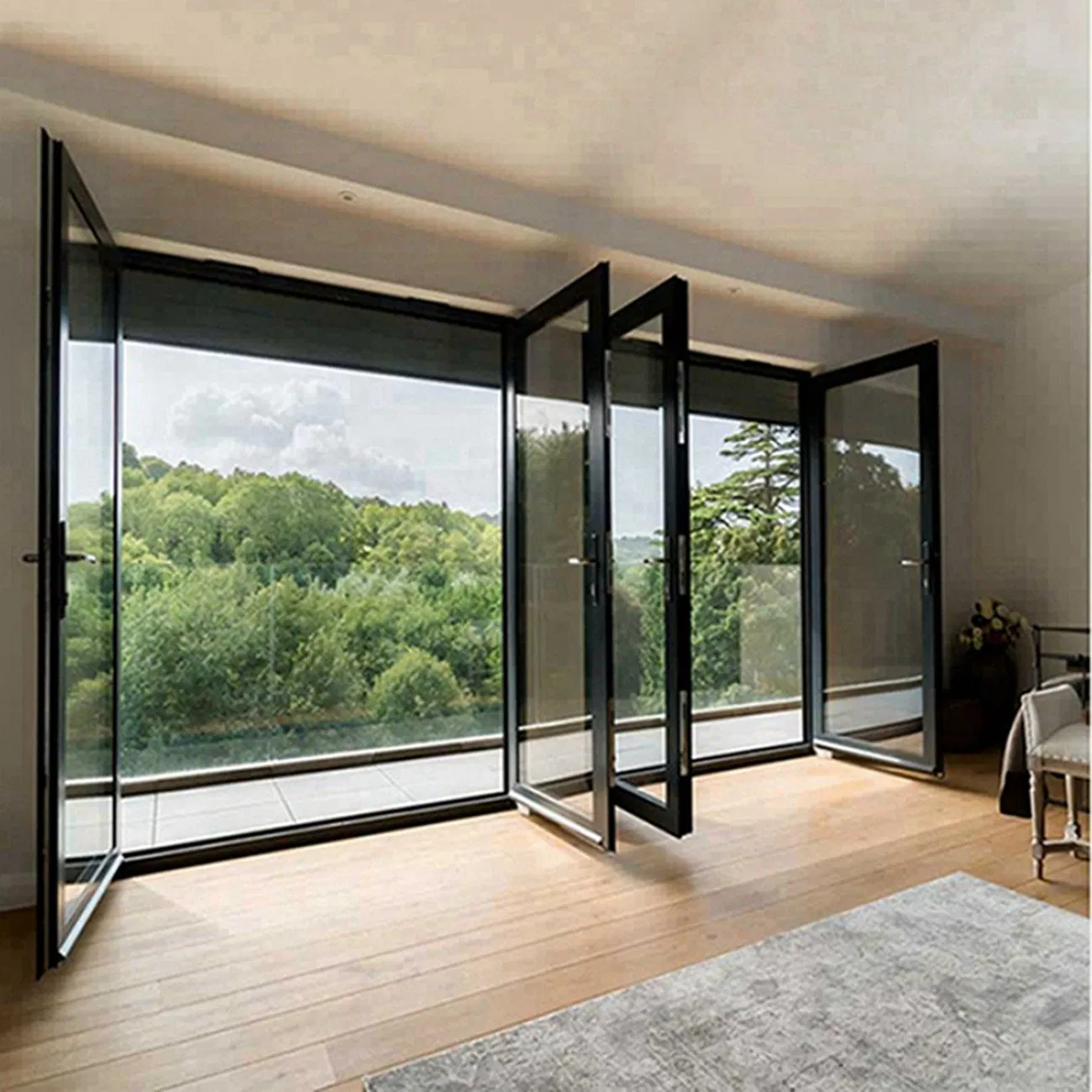 Aluminium Casement Windows and Doors with Casement Door Smart Lock