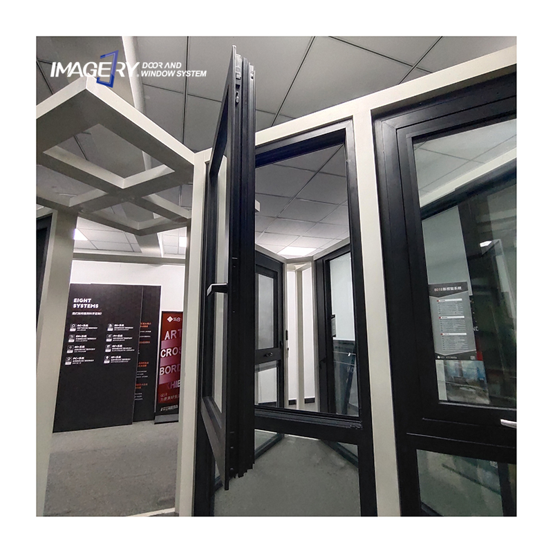 China Guangzhou American Nfrc Hurricane Impact House Large Double Glazed Metal Aluminium Windows and Doors Tempered Glass Bay Picture Fixed Casement Window