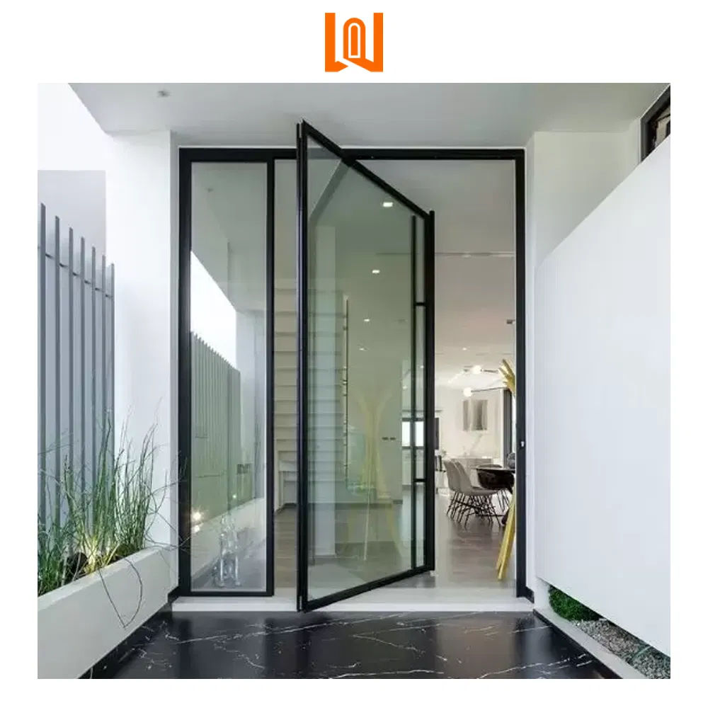 Modern House Design Entrance Patio Casement Door Aluminum Partition Pivot Door