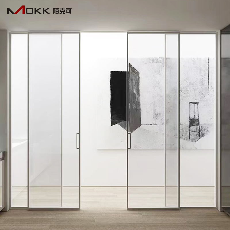Elegant Customized Sliding Door by Mokk Origin Chengdu Rameless Glass Door Aluminum Door Glass Sliding Door Automatic Glass Sliding Door