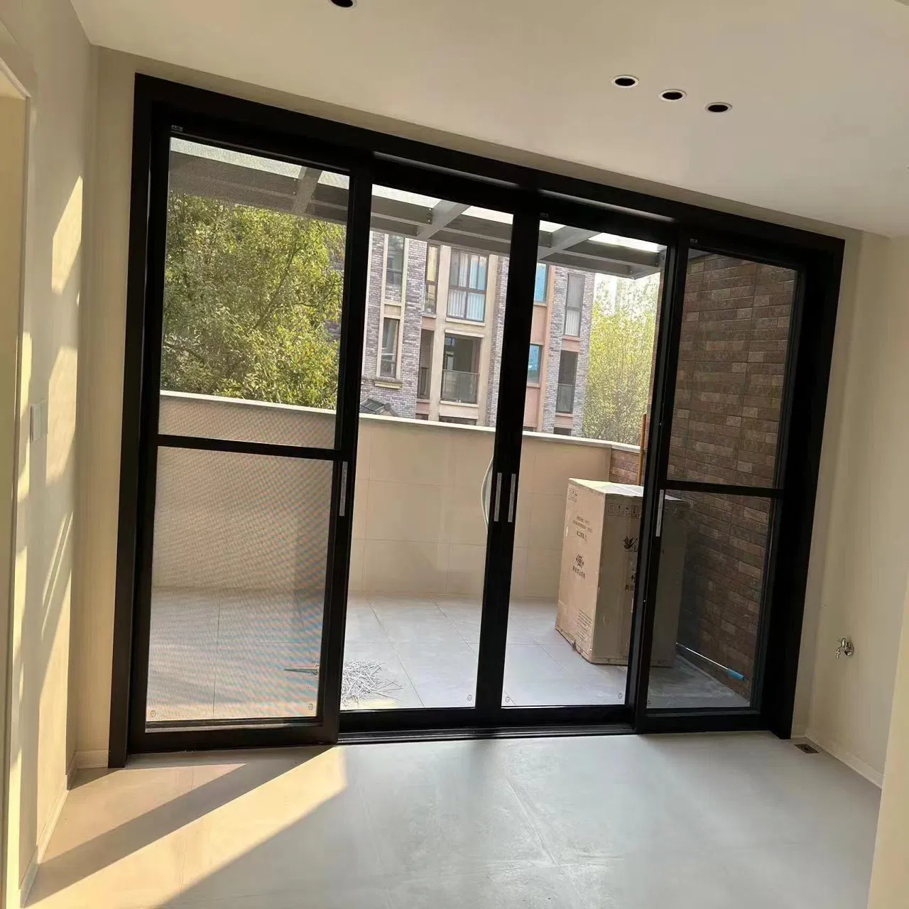 10.China Manufacturers Exterior Conceal Hidden Interior Security Aluminum Aluminium Glass Slide Sliding Patio Door Inside The Wall for French Balcony Glass Door