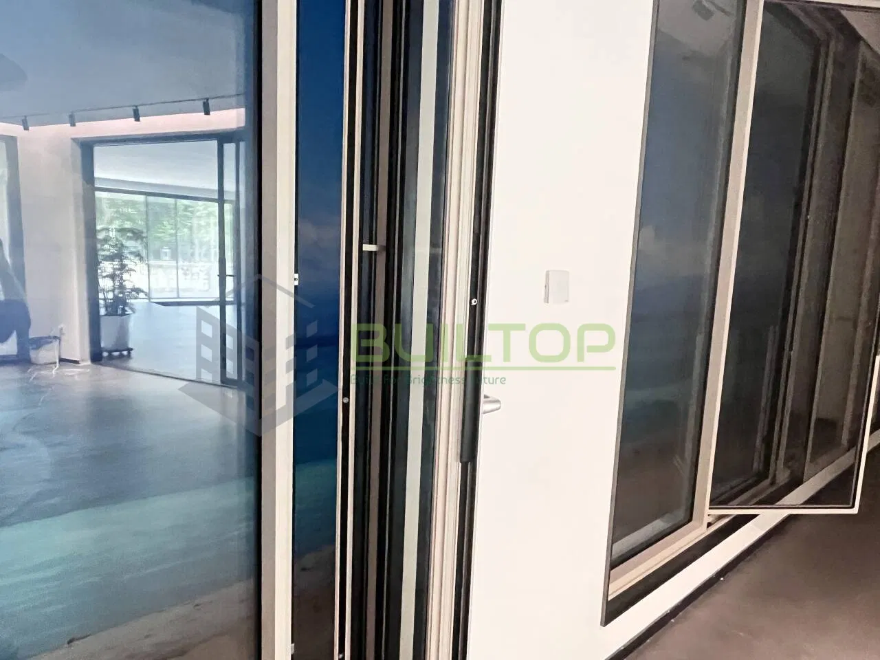 Premium French Double Tempered Clear Glass Aluminum Bay Windows