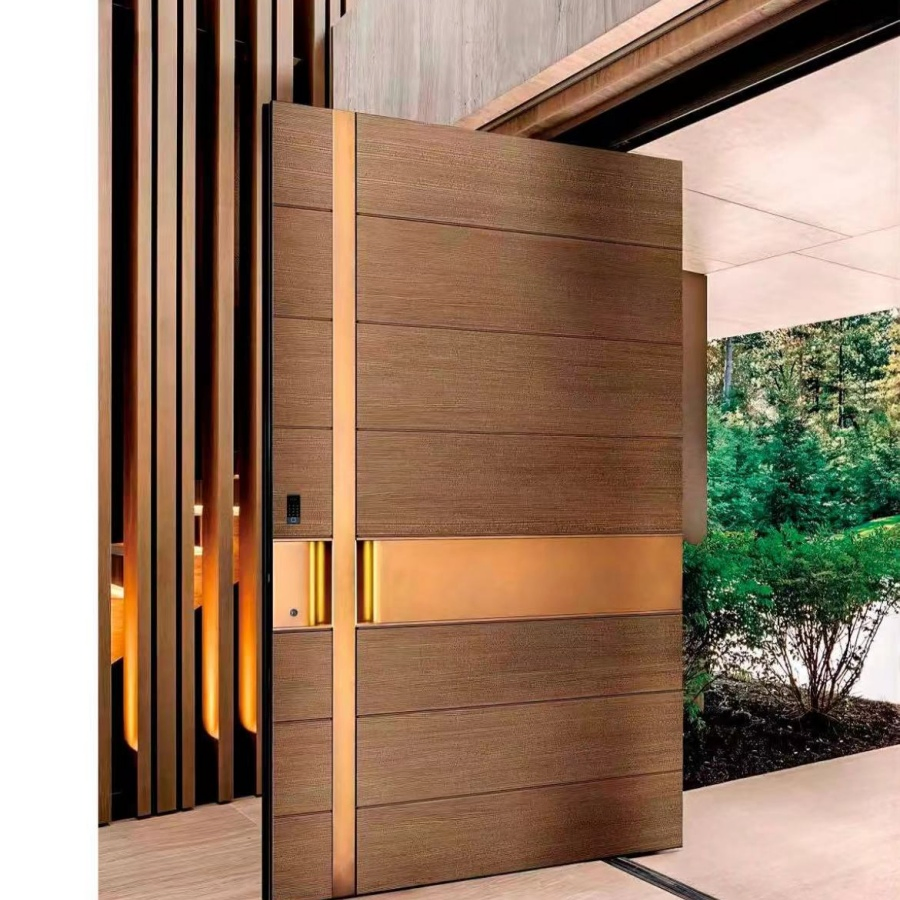 Simple Clever Design Swing Cast Aluminum Metal Door