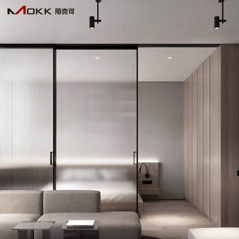 Elegant Customized Sliding Door by Mokk Origin Chengdu Rameless Glass Door Aluminum Door Glass Sliding Door Automatic Glass Sliding Door