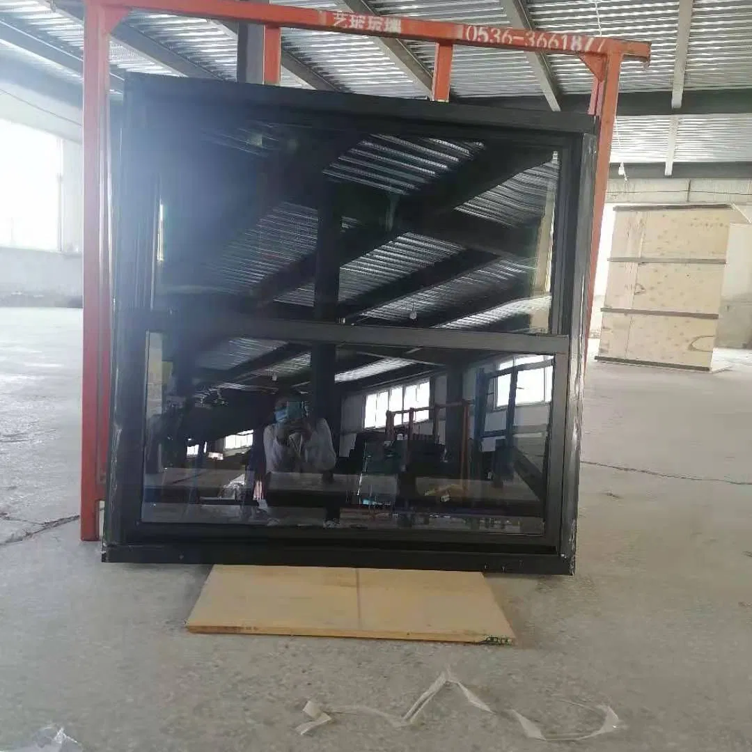 Black Color Aluminum Triple Glass Double Hung Window Bay Window for Garden