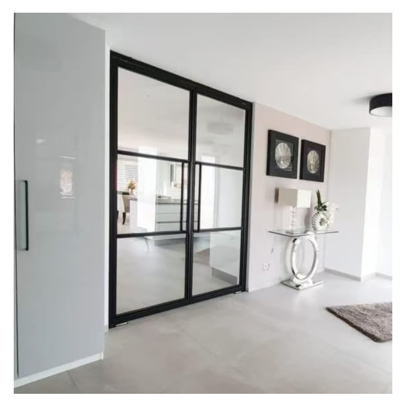 Casement Exterior French Doors Impact Resistant Aluminium with Laminated Safety Glass Waterproof