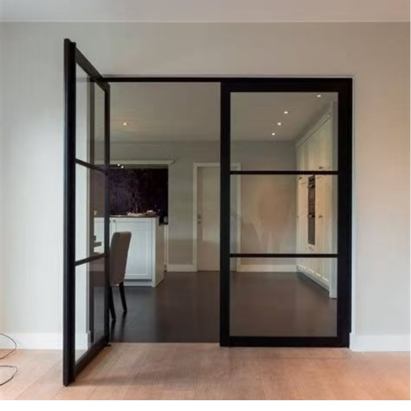 Casement Exterior French Doors Impact Resistant Aluminium with Laminated Safety Glass Waterproof