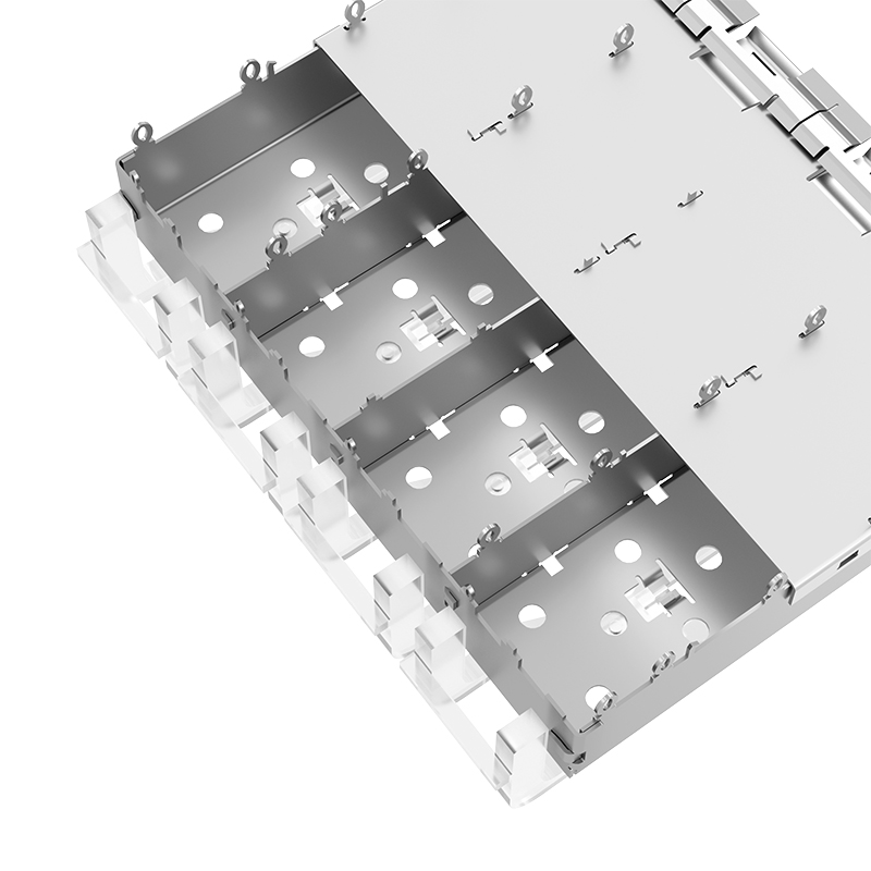 2198721-1 TE Compatible Through Hole EMI Shielded 1x4 Ports Press-Fit ZSFP+ Cage With Light Pipe