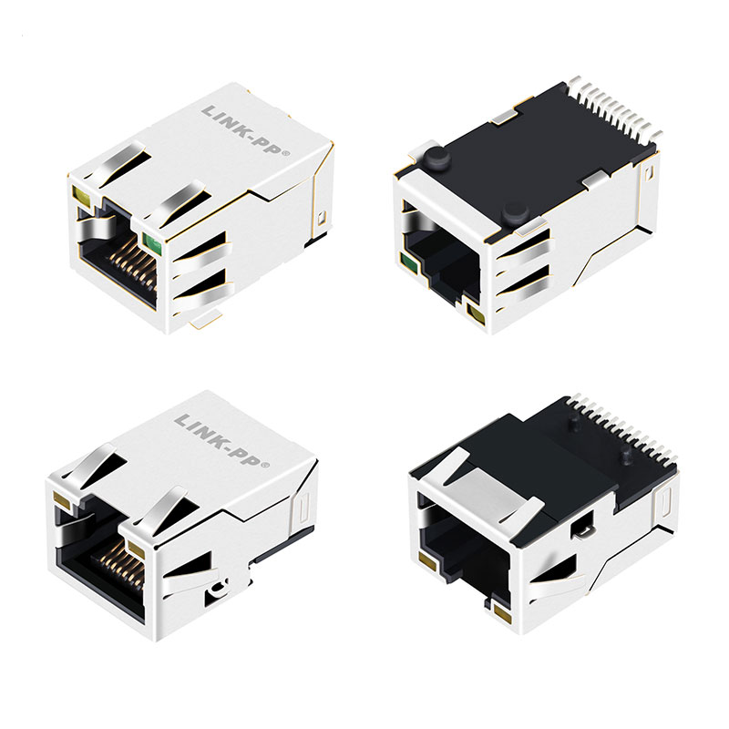 100/1000 Base-T With/without Leds 10p8c 8p8c POE/Non POE SMT SMD Lan PCB Ethernet Connector Modules RJ45 Modular Jack Connectors