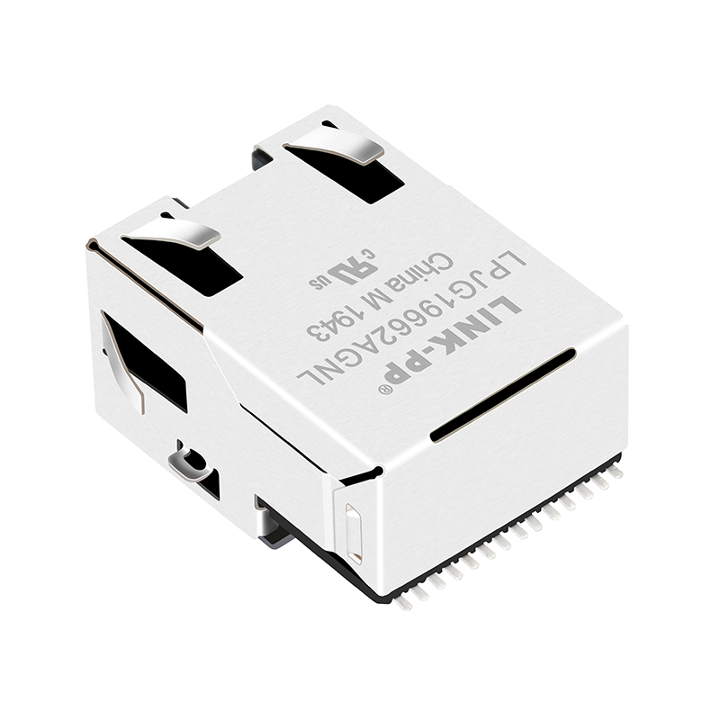 7498111120 Tab up 10/100/1000 Base-t Magnetic Ethernet Female SMT Surface Mount RJ45 Jack With Leds