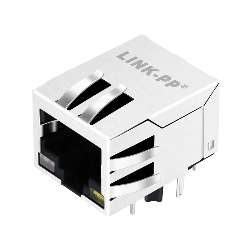 1-Port RJ 45 Metal Shielded 8 Pin CAT5 RJ45 Connector HRJM15-S1188-X-D-F1
