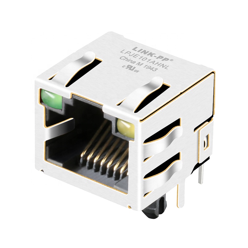 Through Hole Networking Plastic RJ45 Modular Jack W/Y LED 1116173-4