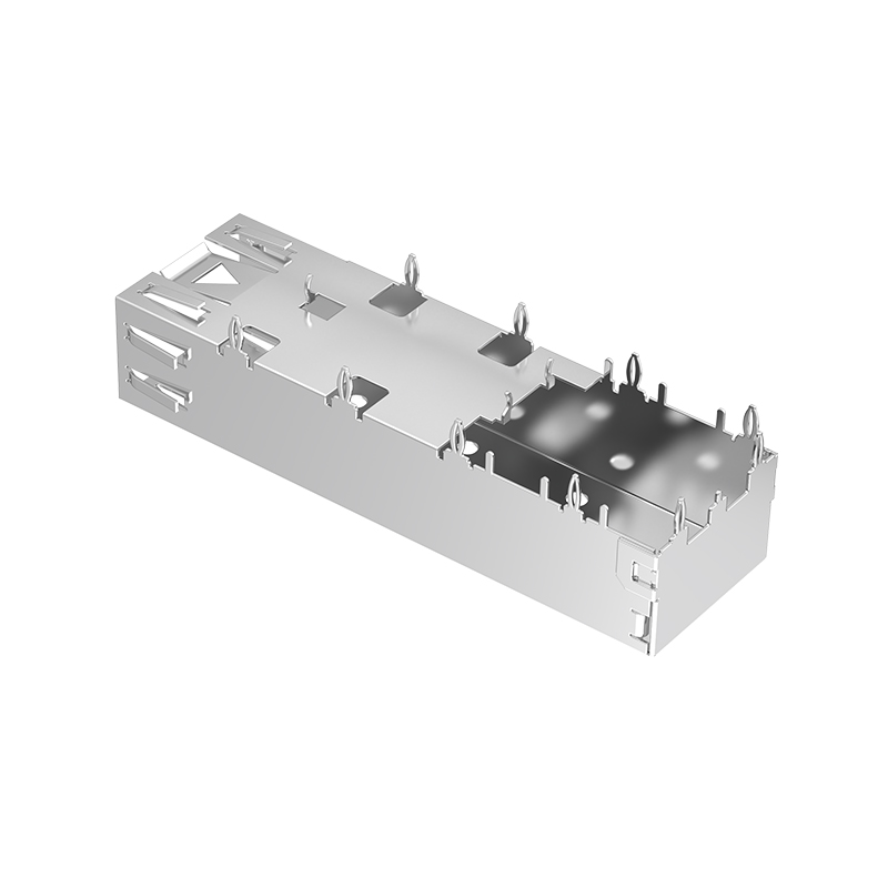2227316-1 TE Compatible Through Hole Right Angle EMI Shielded Housing Press-Fit SFP Cage