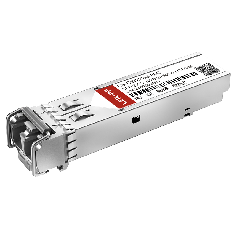 Single Mode CWDM 1270nm-1610nm 2.5G SFP Module 80km Duplex LC SMF Optical Transceiver