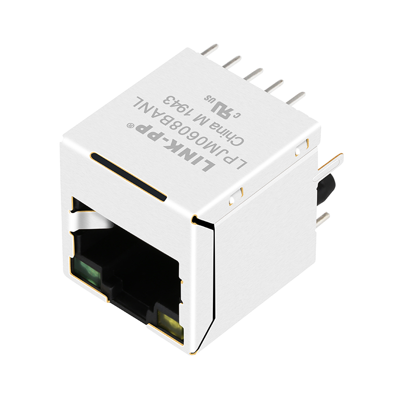 RJ-45 Network Sockets Ethernet 1 Port 2.5G Base-t Vertical RJ45 Famale Connector With Led Lights