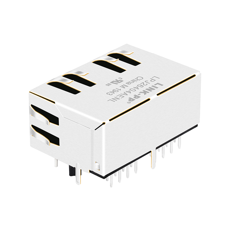 JXR8-1001NL / JXD0-2005NL 10/100 Base-T 1X2 Port G/Y Led Industrial Ethernet Connectors 8P8C Modular Jack