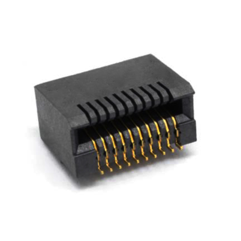 E81M0-002-01-LT Gold Pleated 15u" No Led 1x1 Port 5GB/S SMT SFP Connector