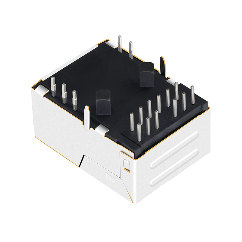 1840718-6  for Embedded Board Gigabit Low-Profile RJ45 Female Connector With LED