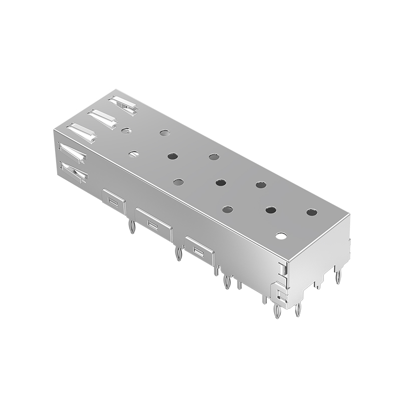 1367643-1 TE Compatible Single Port Through Hole EMI Shielded Press Fit SFP Cage