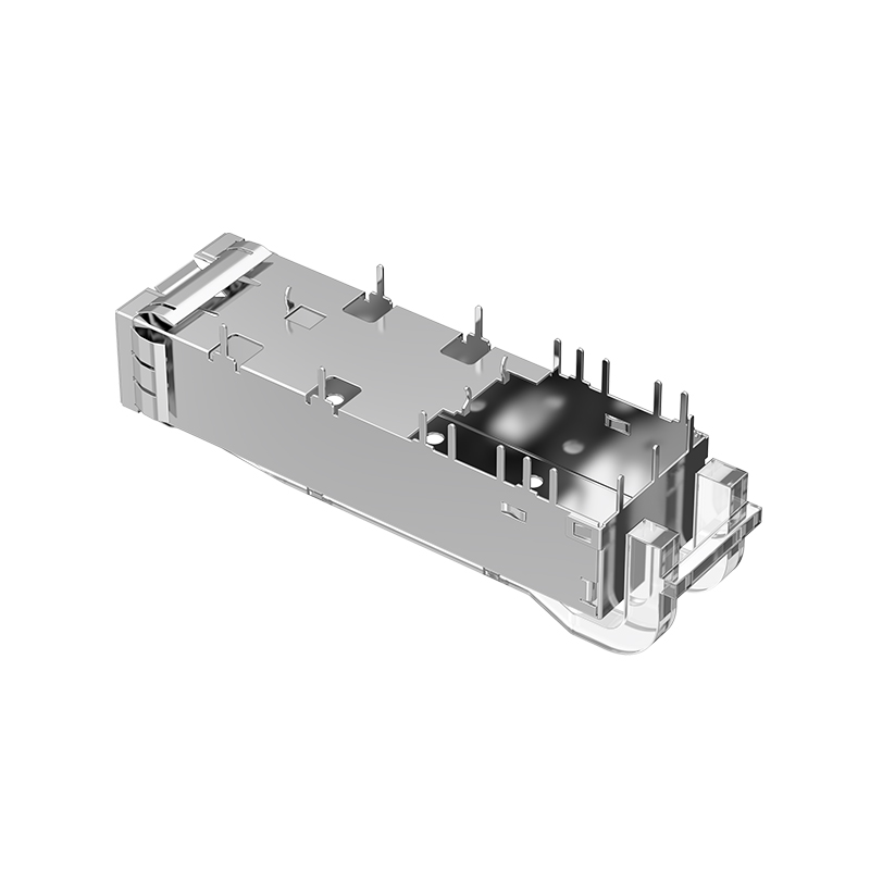 U77-A1613-3001 Amphenol Replacement EMI Shielded THT Soldering SFP+ Cage With Lightpipe