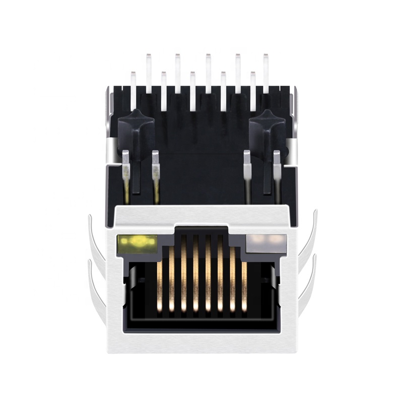 1-Port RJ 45 Metal Shielded 8 Pin CAT5 RJ45 Connector HRJM15-S1188-X-D-F1