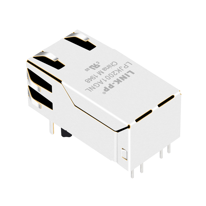 HR851140A Magnetic RJ45 Modular Jack Female RJ45 Connectors With Shield Boot