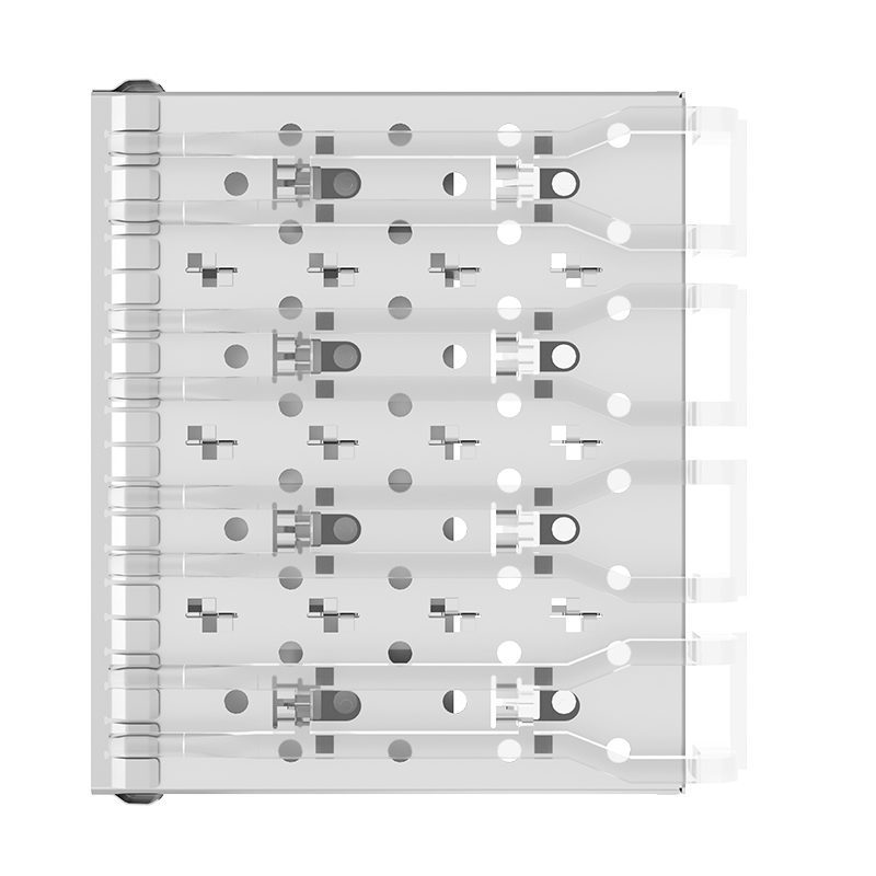 2198721-1 TE Compatible Through Hole EMI Shielded 1x4 Ports Press-Fit ZSFP+ Cage With Light Pipe