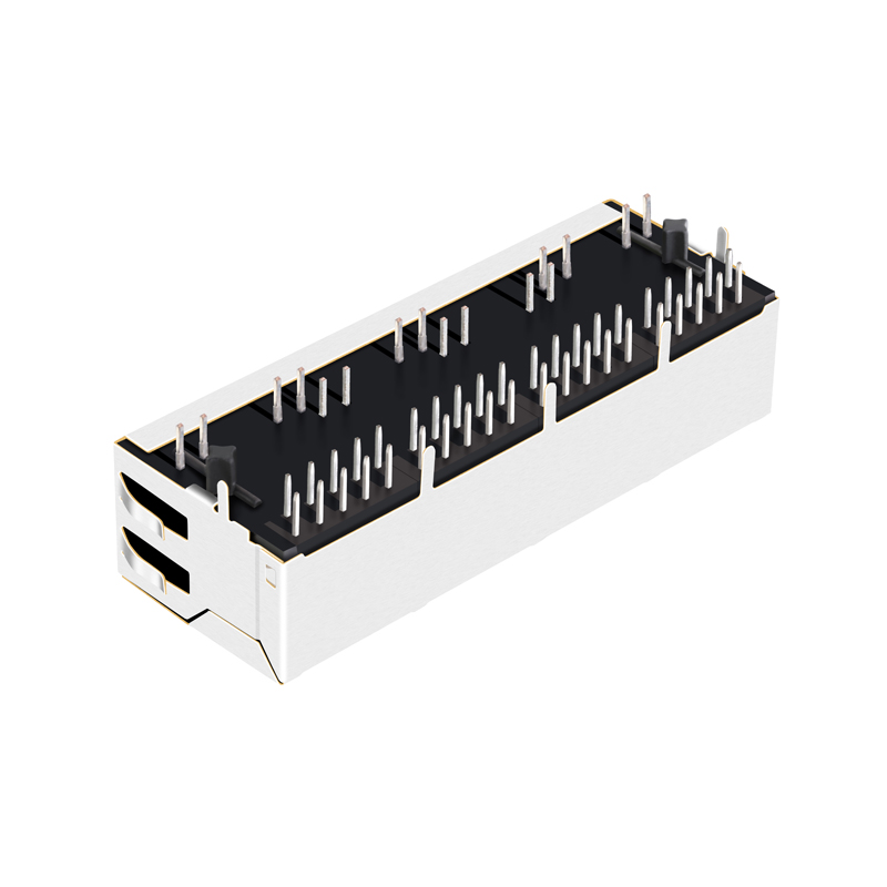 LPJG46801AENL 1000 Base-T 1X4 Port 10P8C Magnetic Ethernet RJ45 Connector