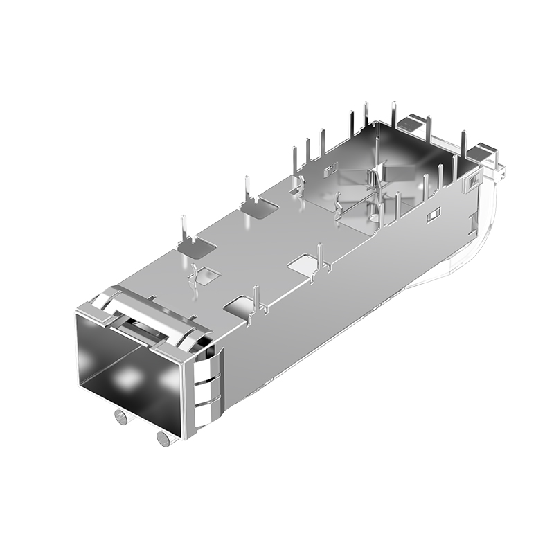 U77-A1613-3001 Amphenol Replacement EMI Shielded THT Soldering SFP+ Cage With Lightpipe