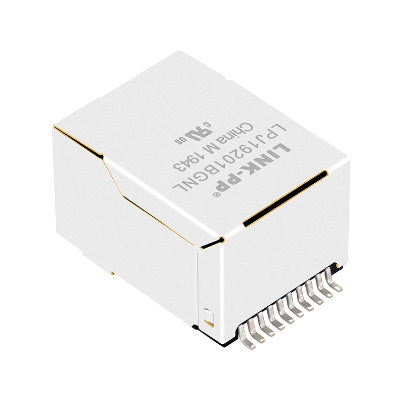 GE5T3013-LC Tab up 10/100 Base-t SMT Surface Mount Magnetic Ethernet RJ45 Connector With Led