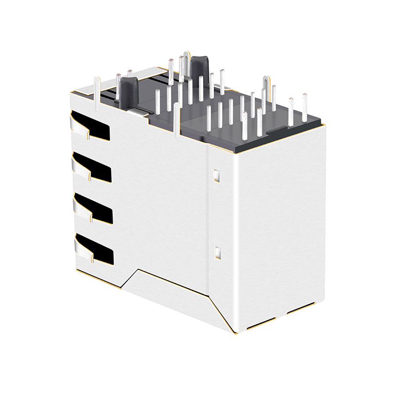 0845-2D1T-H5 0845-2D1T-S4 RM3-ZZ-0020 10/100 Base-T 2 Port 8P8C RJ45 Modular Jack