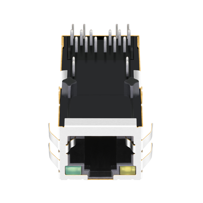 HR851140A Magnetic RJ45 Modular Jack Female RJ45 Connectors With Shield Boot