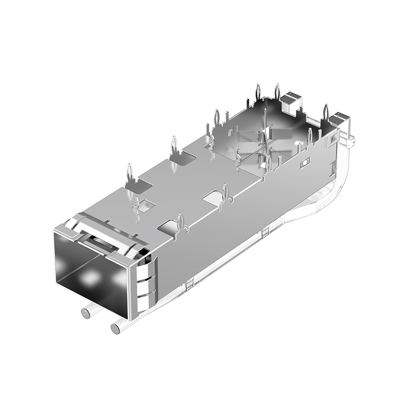 2170193-1 TE Replacement Through Hole EMI Shielded Press-Fit SFP+ Cage With Light Pipe