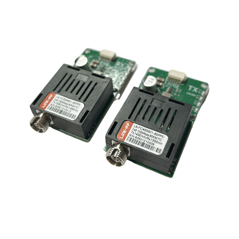 Single Mode 155M BiDi 1490nm-Tx/1550nm-Rx FC SMF 80km Air/Ground TTL 1x9 Optical Transceiver Module