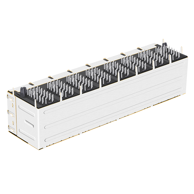 Multiple Port RJ45 Modular Jacks 0854-2X8R-GK-F