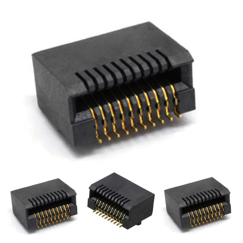 E81M0-002-01-LT Gold Pleated 15u" No Led 1x1 Port 5GB/S SMT SFP Connector