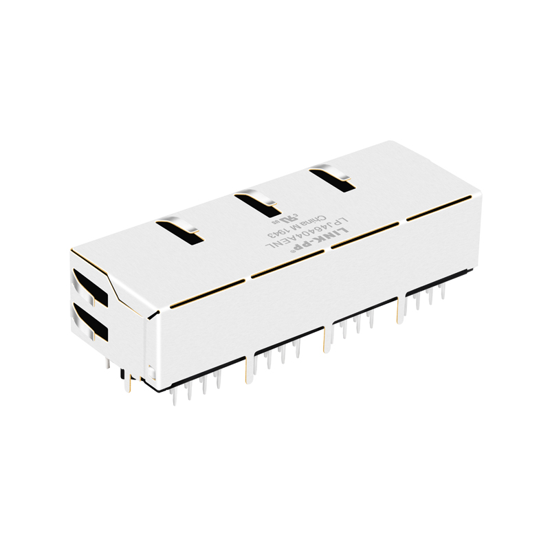 JXD0-4005NL JX80-0033NL 1x4 Port 10/100 Base-T 8 Pin Led Connector Socket Network Jack