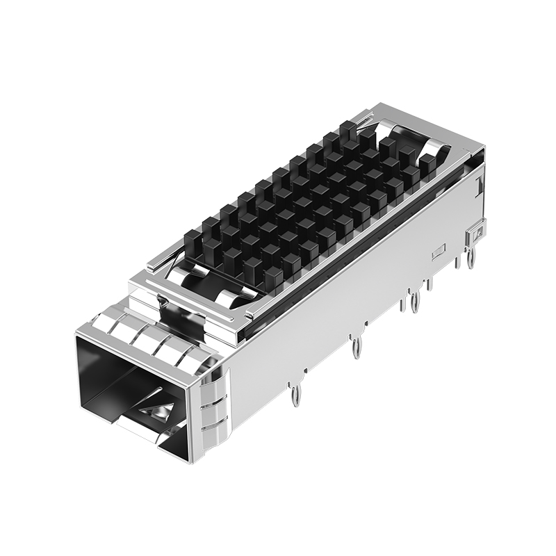 TE Replacement 2291634-1 Through Hole EMI Shielded Press Fit SFP+ Cage With Heat Sink