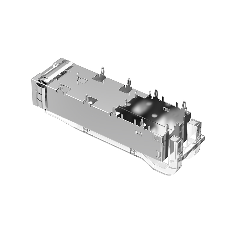 2170193-1 TE Replacement Through Hole EMI Shielded Press-Fit SFP+ Cage With Light Pipe