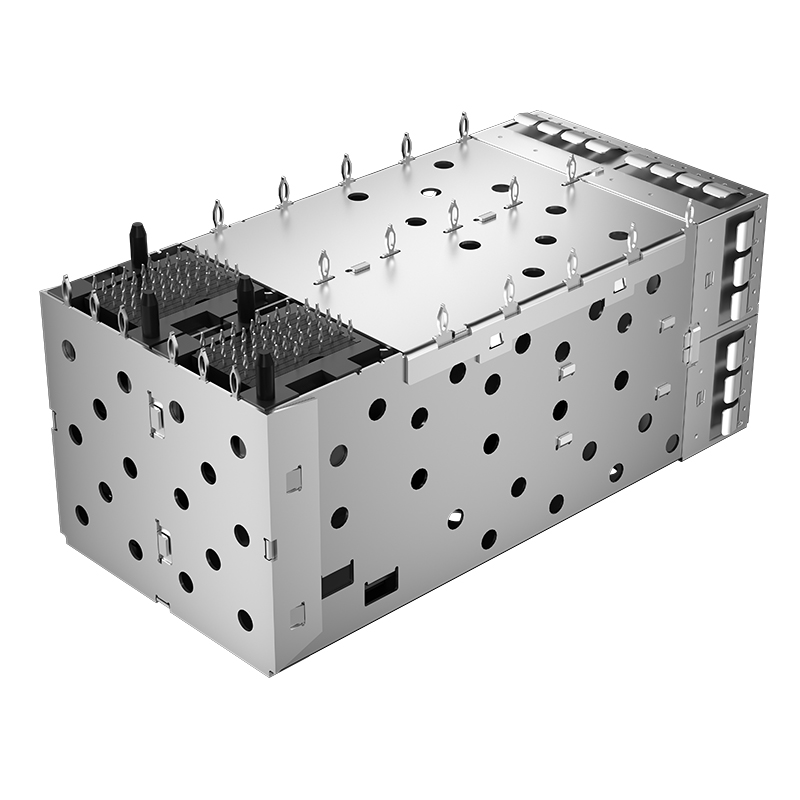 2007417-1 TE Compatible Through Hole 80P 2x2 Ports Press-Fit SFP+ Cage & Connector With Light Pipe