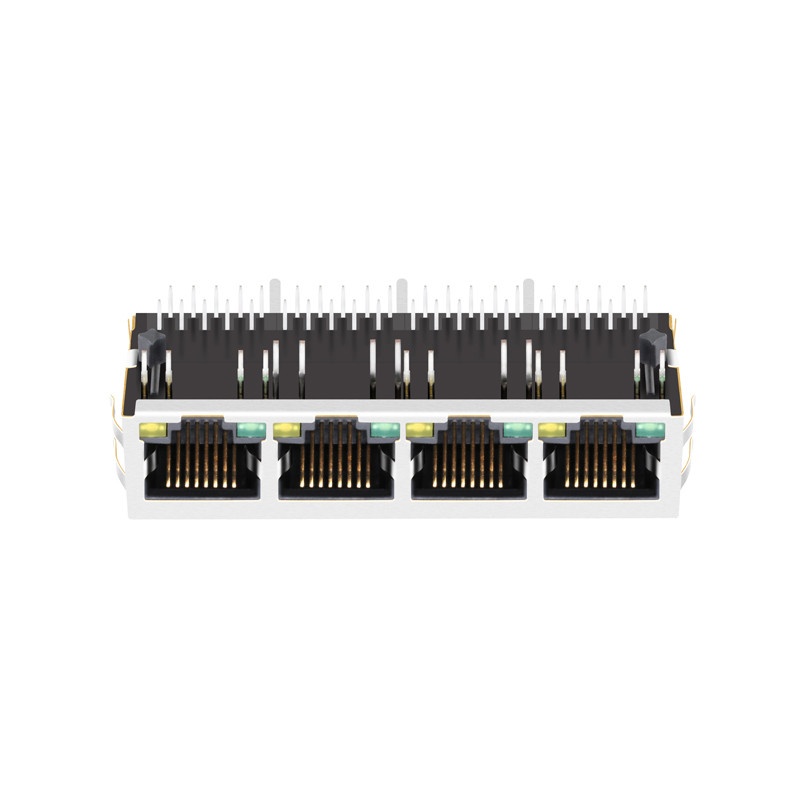 LPJG46801AENL 1000 Base-T 1X4 Port 10P8C Magnetic Ethernet RJ45 Connector