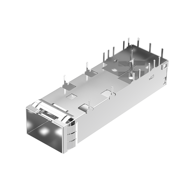 2007194-1 TE Compatible Single 1x1 Port EMI Shielded Through Hole Solder SFP+ Cage