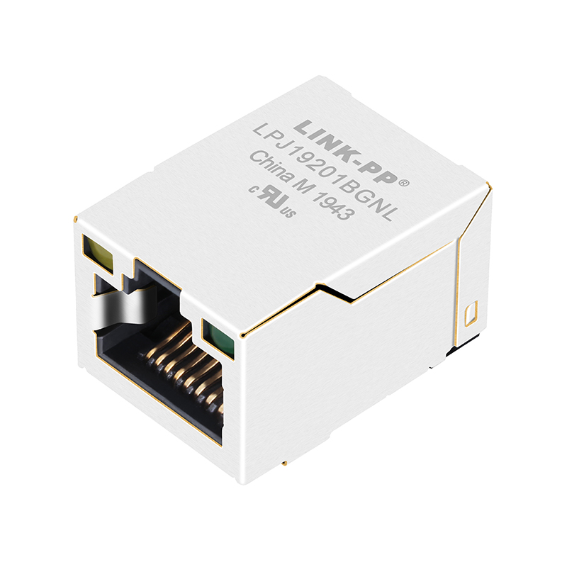 GE5T3013-LC Tab up 10/100 Base-t SMT Surface Mount Magnetic Ethernet RJ45 Connector With Led