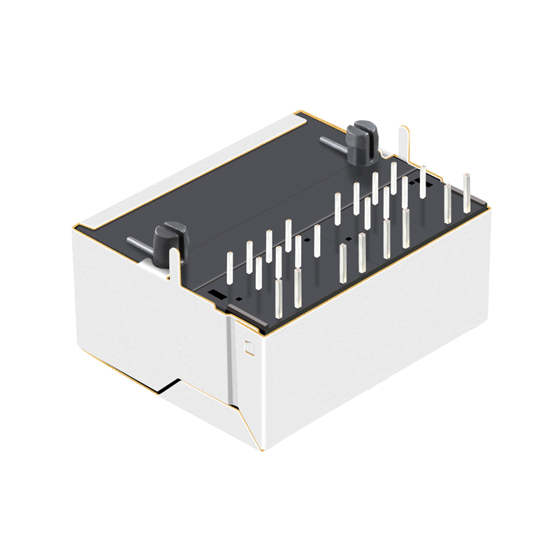 Shielded Magnetic Dual Ports RJ-45 Connector 1840538-3 6610128-1 1840538-4 1840538-2