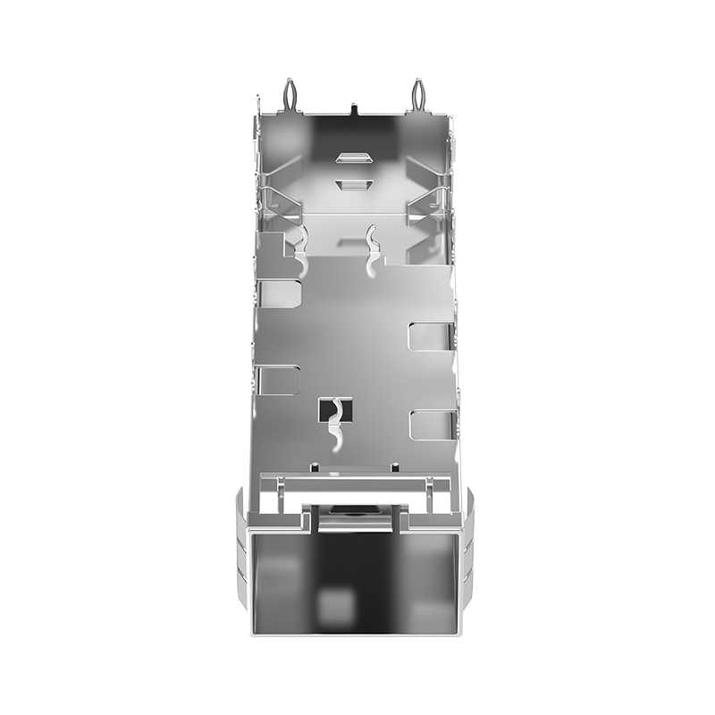 U77-E16E8-2001 Amphenol Compatible Through Hole 1 Port Press-Fit SFP+ Cage With Heat Sink