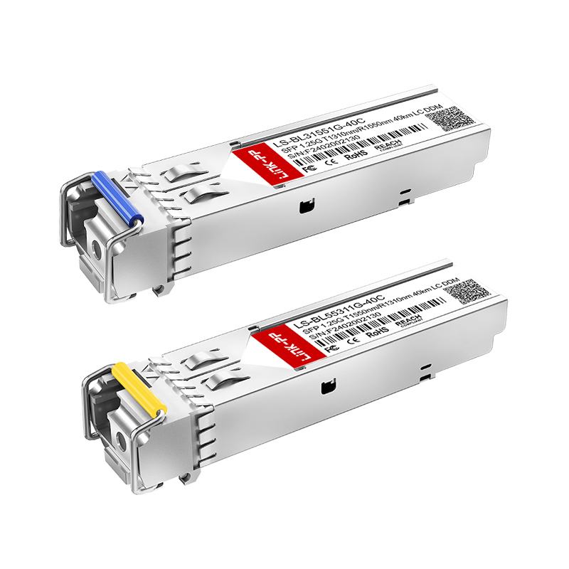 1G BiDi SFP Module 40km Bidirectional 1310nm/1550nm Simplex LC SMF Single Mode Optical Transceiver