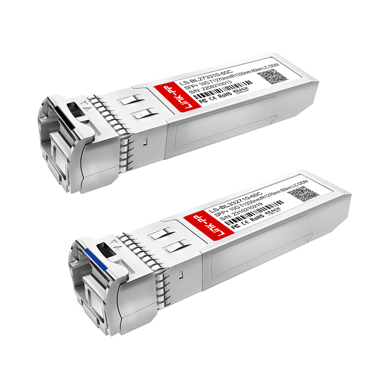 1270nm/1330nm Bidirectional 10G BiDi SFP+ 60km Simplex LC SMF Optical Transceiver Module