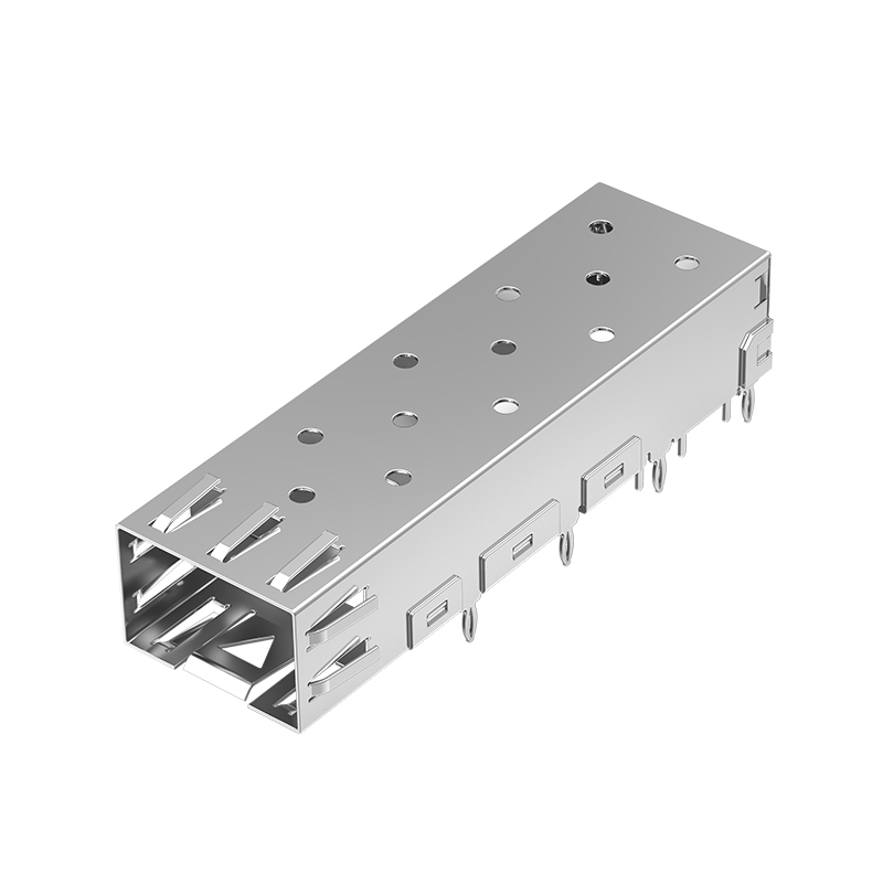 Press-fit SMT Heat Sink EMI Shield Housing Fiber Optic SFP Connector SFP Cage
